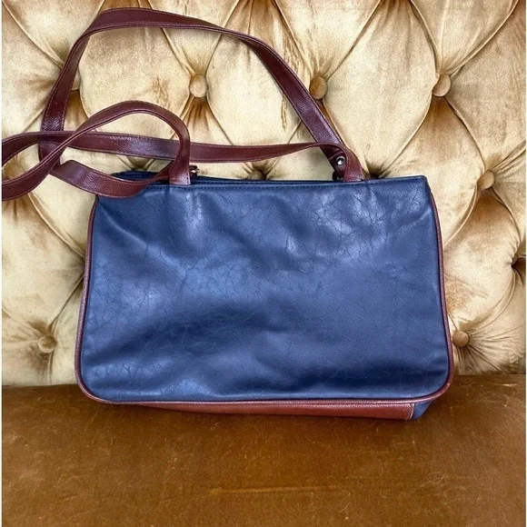 Kathie Lee Collection Authentic Vintage Leather Shoulder Bag/Purse with Pockets - Picture 11 of 14